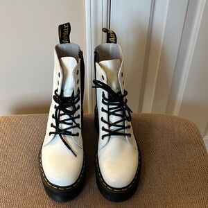 Dr. Martens White and Black Boots